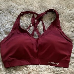 Yvette Maroon Sports Bra Large